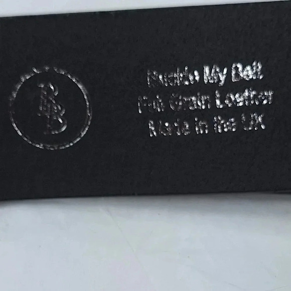 Buckle My Belt Full Grain Leather Belt 49 Inches in Length Black Made in the UK - Picture 10 of 10